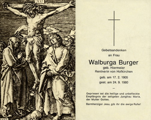 Walburga Burger Hofkirchen